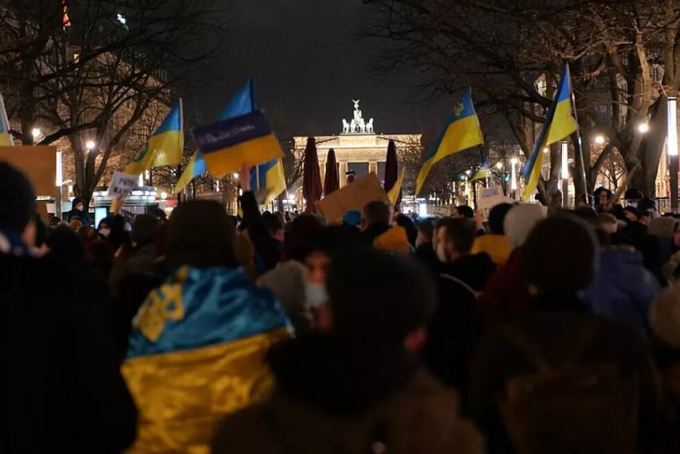 Demonstration vor dem brandenburger Tor
