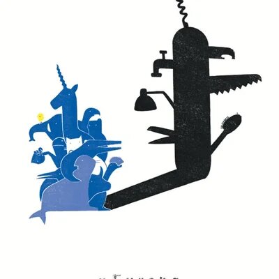 verschiedene tiere, die zusammen einen schatten werfen und "europa"